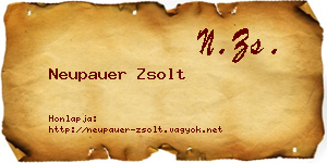 Neupauer Zsolt névjegykártya